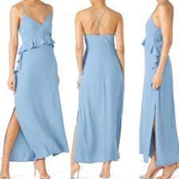 NWT - ELLIATT - Rapture Sleeveless Ruffle Slip Long Maxi Dress - Picture 1 of 9